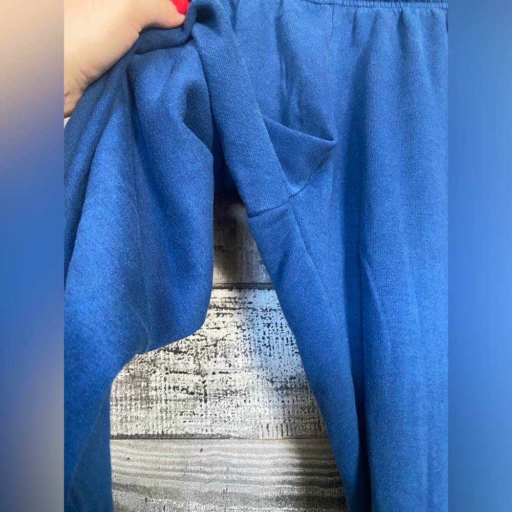 Aviator Nation Blue Smiley Face Cropped Sweatshirt & Joggers Set - Picture 6 of 9